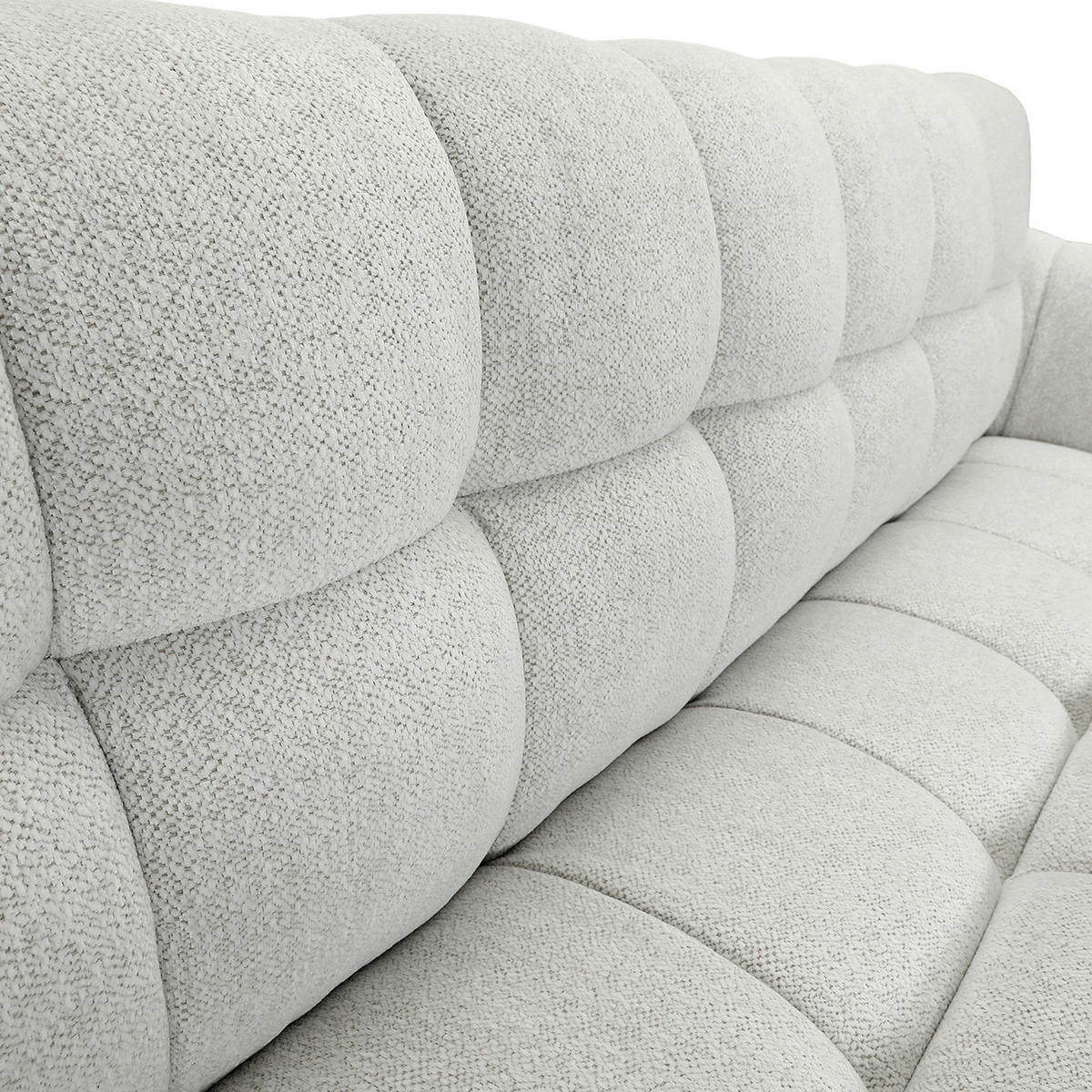 SITZBANK in Textil Beige  - Beige/Schwarz, Design, Textil/Metall (200/91/78cm) - Novel