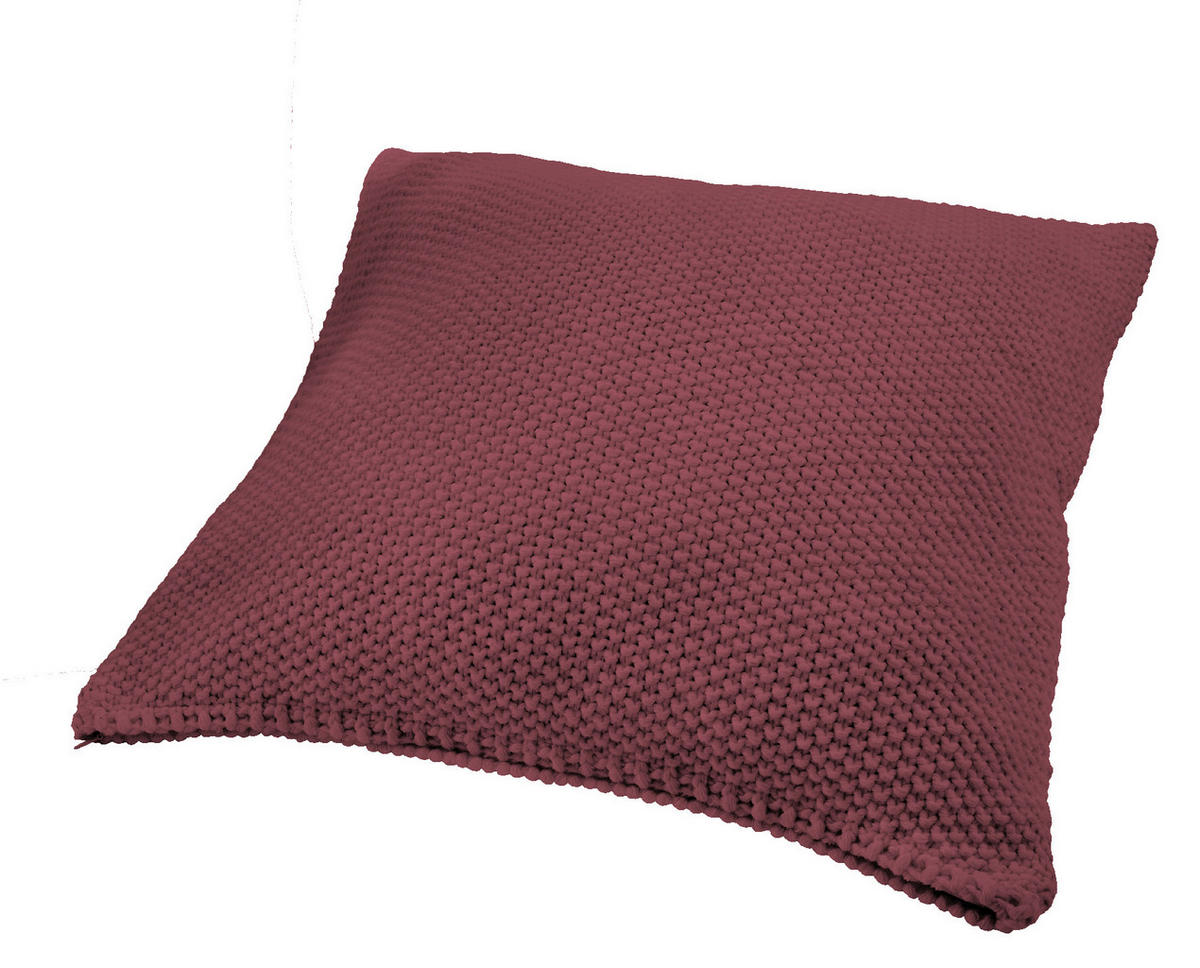KISSENHÜLLE 50/50 cm  - Weinrot, Basics, Textil (50/50cm)
