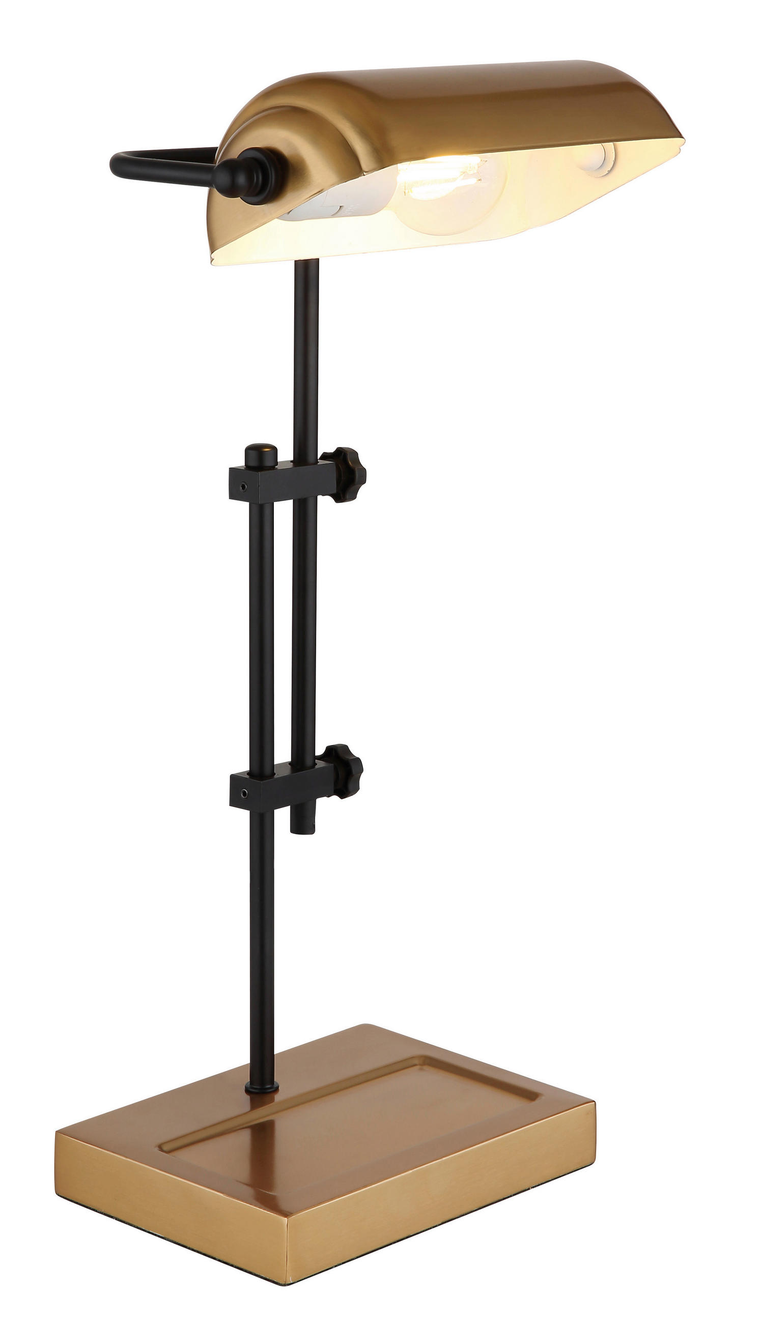 TISCHLEUCHTE 26,5/18,2/50 cm   - Goldfarben/Schwarz, KONVENTIONELL, Metall (26,5/18,2/50cm) - Globo