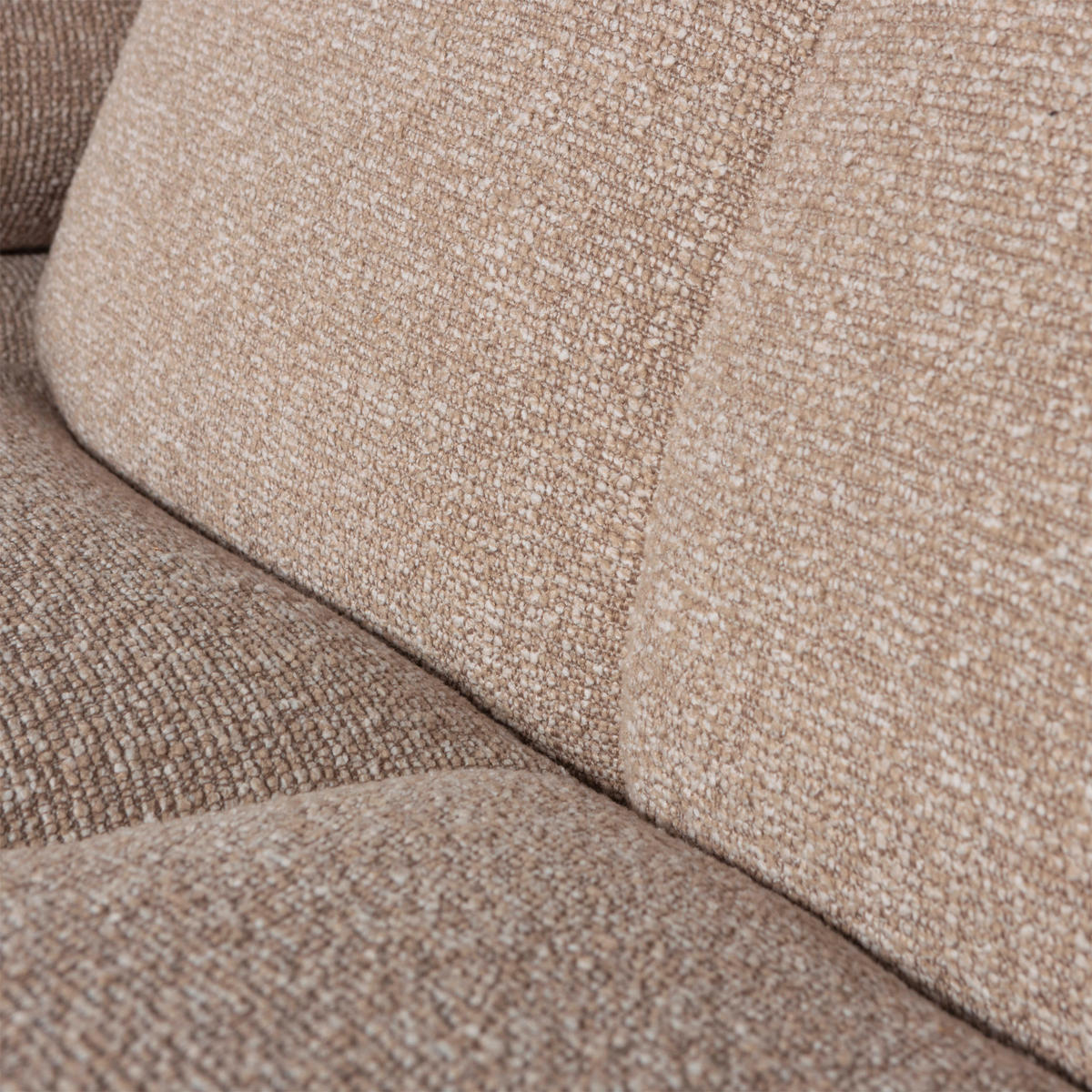 ECKSOFA Mojo Beige Bouclé  - Beige/Schwarz, Design, Kunststoff/Textil (284/160cm) - Livetastic