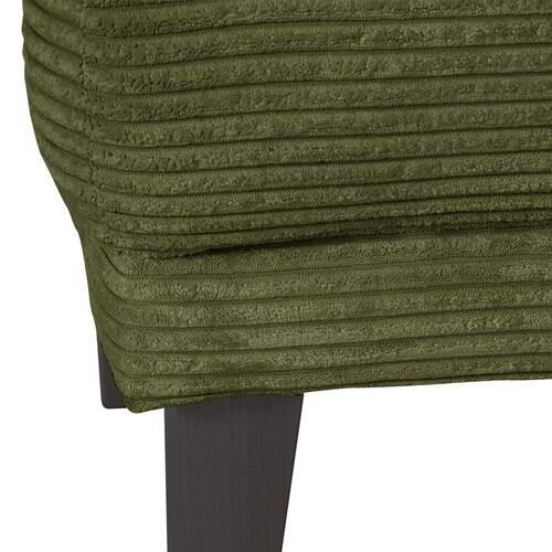 SITZBANK 210/83/70 cm Cord Dunkelgrün, Schwarz Holz  - Dunkelgrün/Schwarz, Design, Holz/Textil (210/83/70cm) - Landscape