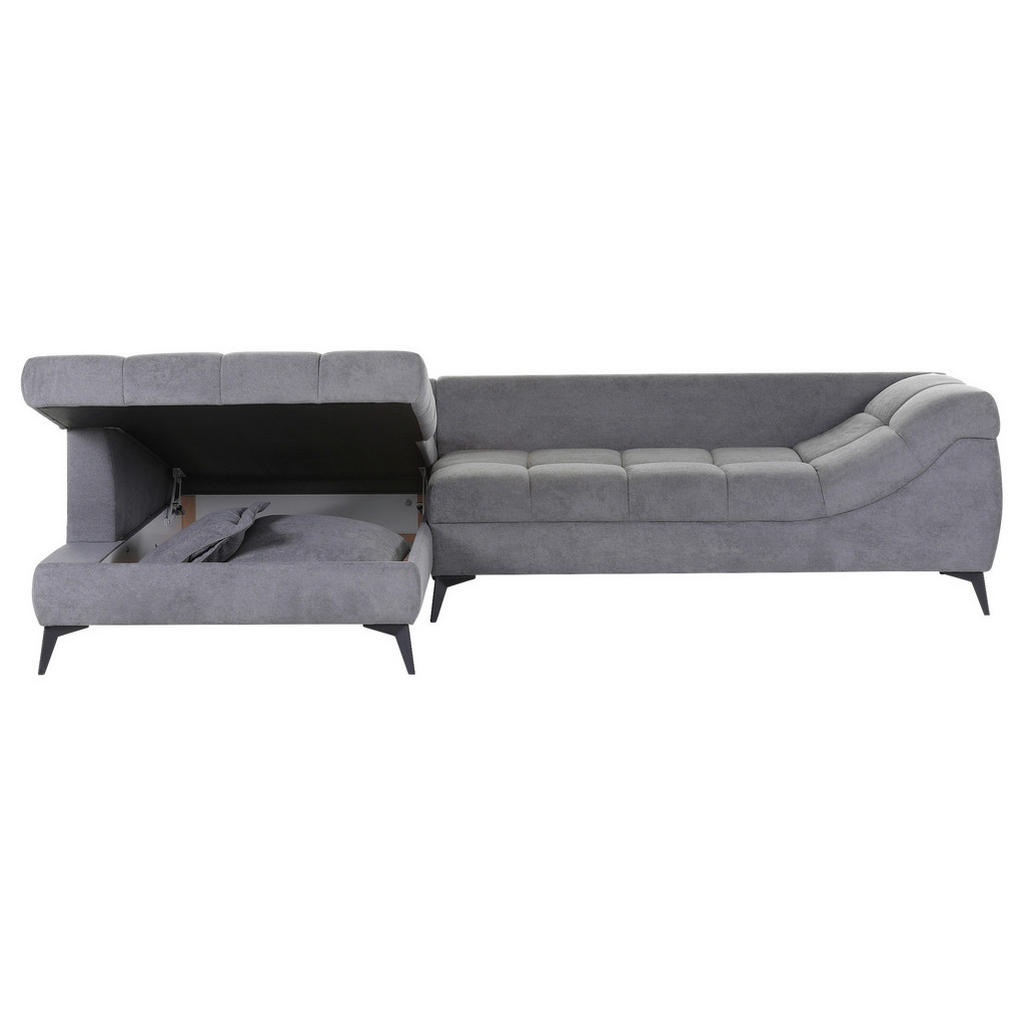 Thumbnail - Stylife Ecksofa, Grau, Textil, 3-4-Sitzer, Füllung: Schaumstoffflocken,Schaumstoff, Ottomane links, L-Form, 307x224 cm, ...