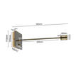 LED-WANDLEUCHTE Algol 11/11/35 cm  - Bronzefarben, KONVENTIONELL, Kunststoff/Metall (11/11/35cm) - Novel