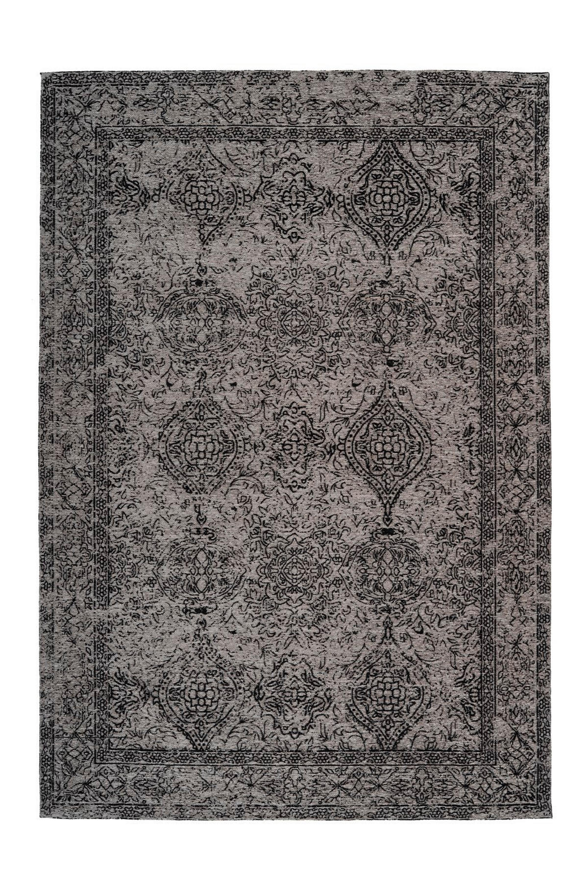 FLACHWEBETEPPICH 120/170 cm Iglesia 300 Grau / Schwarz Grau, Schwarz  - Schwarz/Grau, KONVENTIONELL, Textil (120/170cm)
