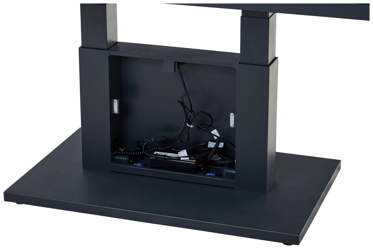 GARTENTISCH 180/100/52,5-77,5 cm Metall rechteckig  - Anthrazit, Basics, Metall (180/100/52,5-77,5cm) - Siena Garden