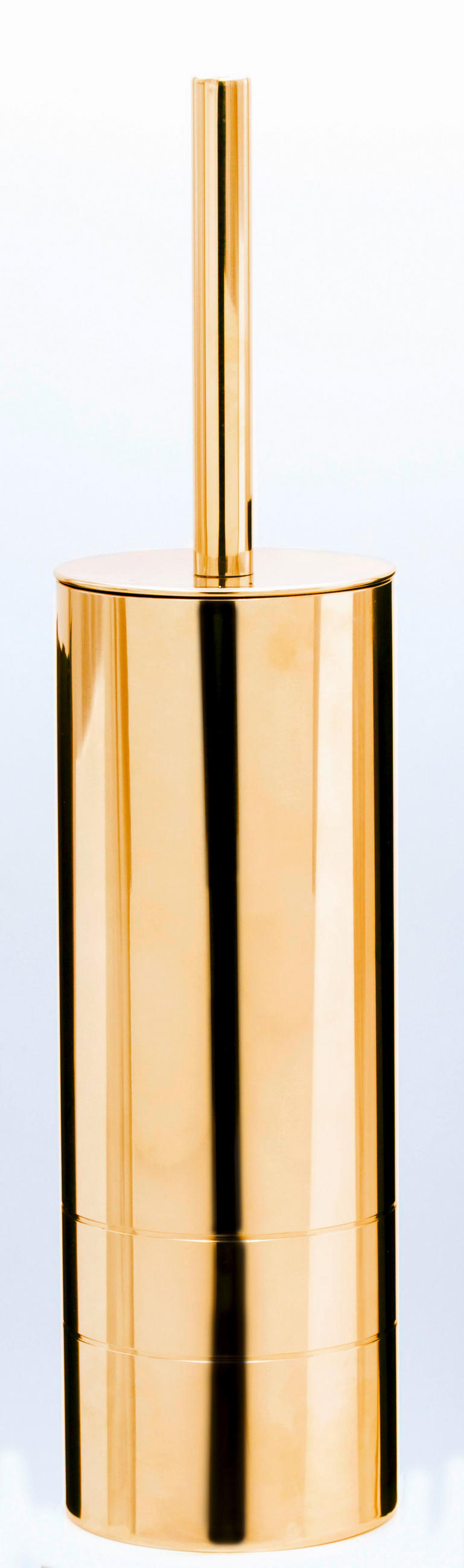 WC-BÜRSTE in Metall  Kunststoff   - Goldfarben, Basics, Kunststoff/Metall (9/38/9cm) - Sadena