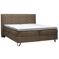 BOXSPRINGBETT 160/200 cm  in Braun  - Schwarz/Braun, KONVENTIONELL, Holz/Textil (160/200cm) - Sjöholm