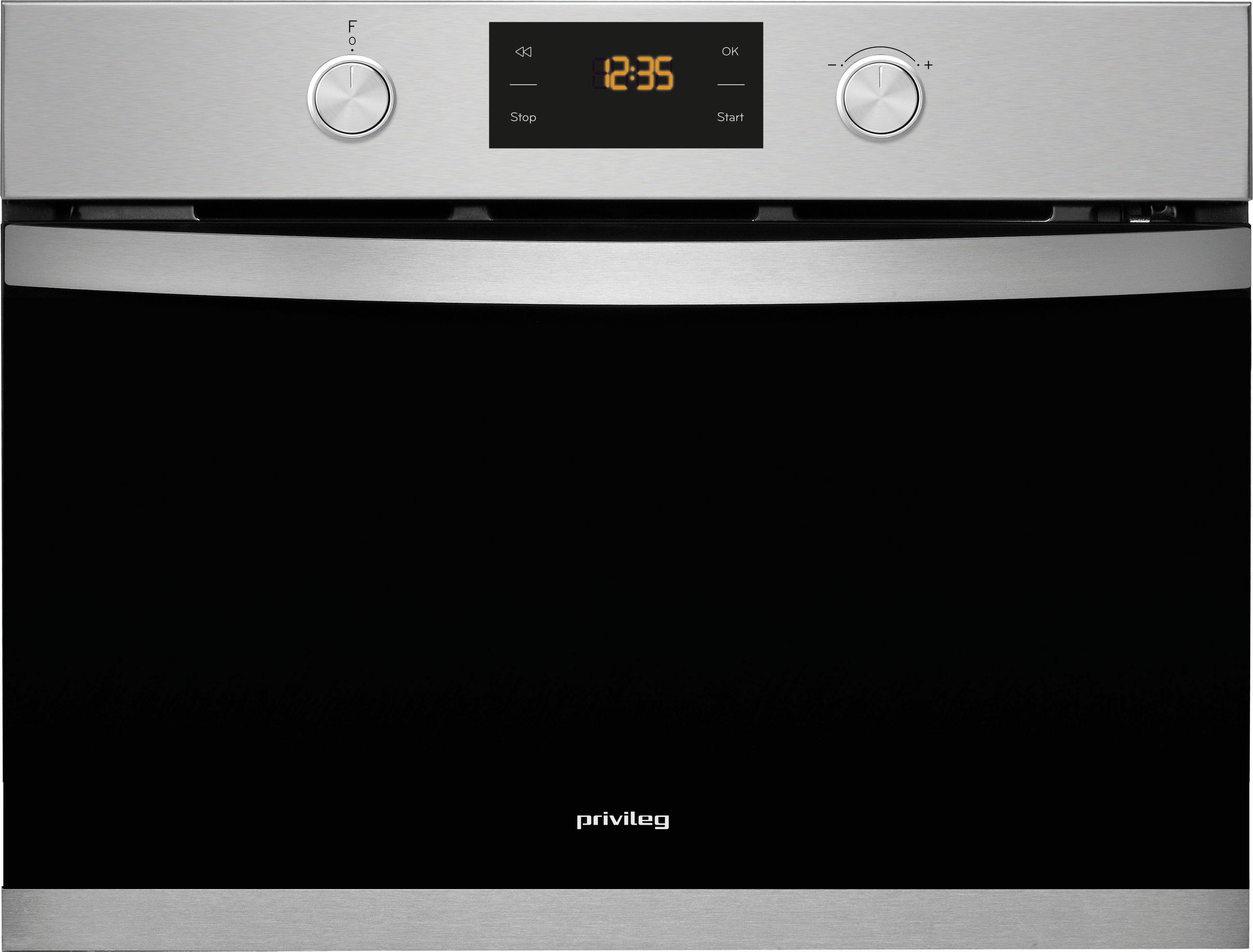 EINBAUMIKROWELLE PMPK3 4545 IN  - Silberfarben/Schwarz, Basics, Glas/Metall (59,5/45,5/53,5cm) - Privileg