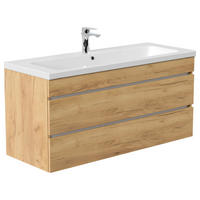 WASCHTISCHKOMBI 120 cm  - Eichefarben/Weiß, Basics, Holzwerkstoff/Stein (120cm) - MID.YOU