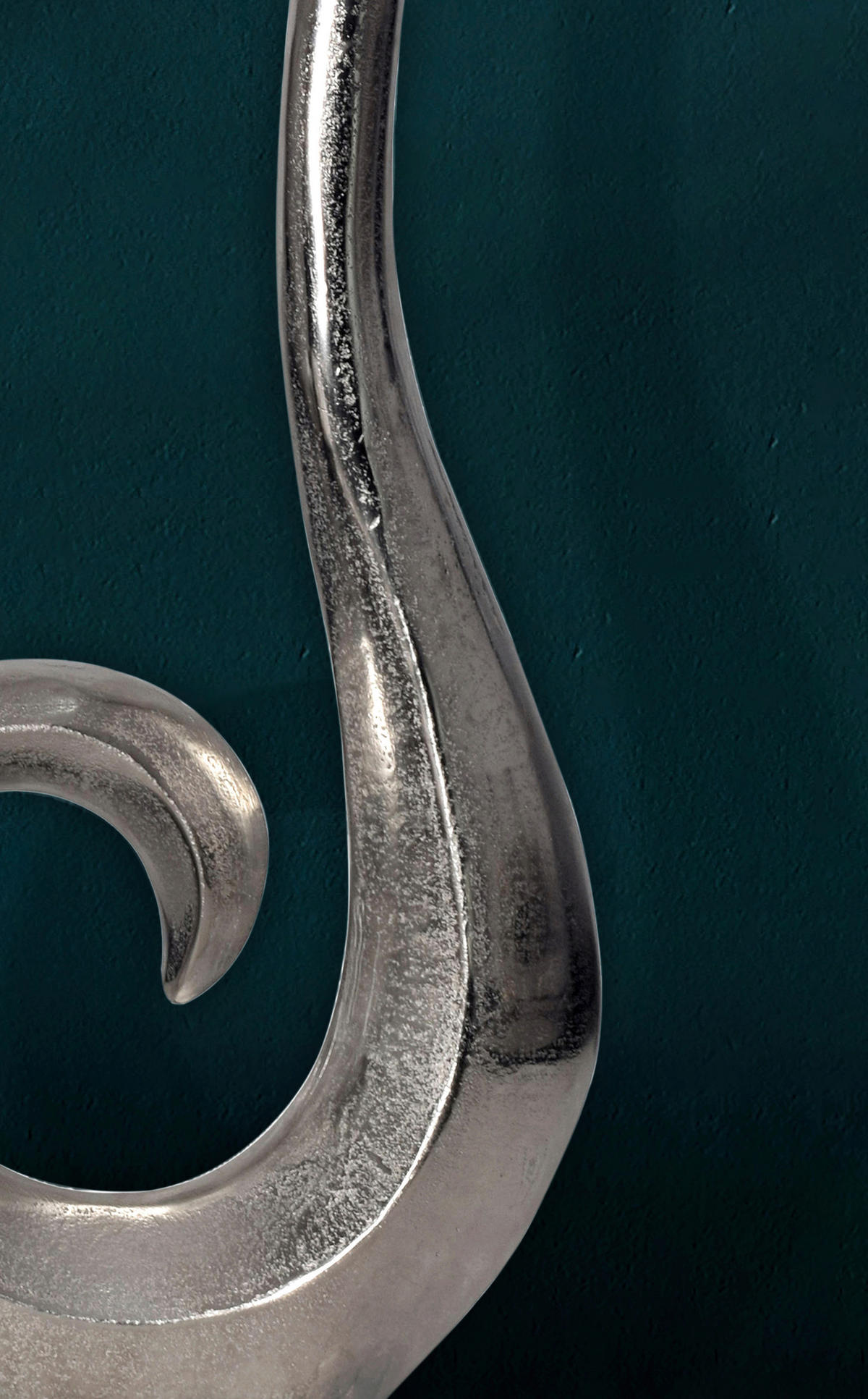 DEKOVASE  - Silberfarben, Design, Metall (26/47/8cm) - Livetastic