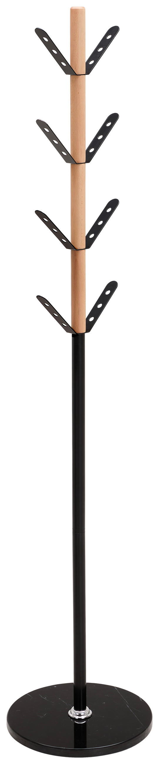 KLEIDERSTÄNDER in Schwarz 37/177/37 cm   - Schwarz, Basics, Holz/Kunststoff (37/177/37cm) - Xora
