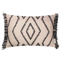 KISSENHÜLLE T-Ethno Fringes 40/60 cm  - Schwarz/Naturfarben, Trend, Textil (40/60cm) - Tom Tailor