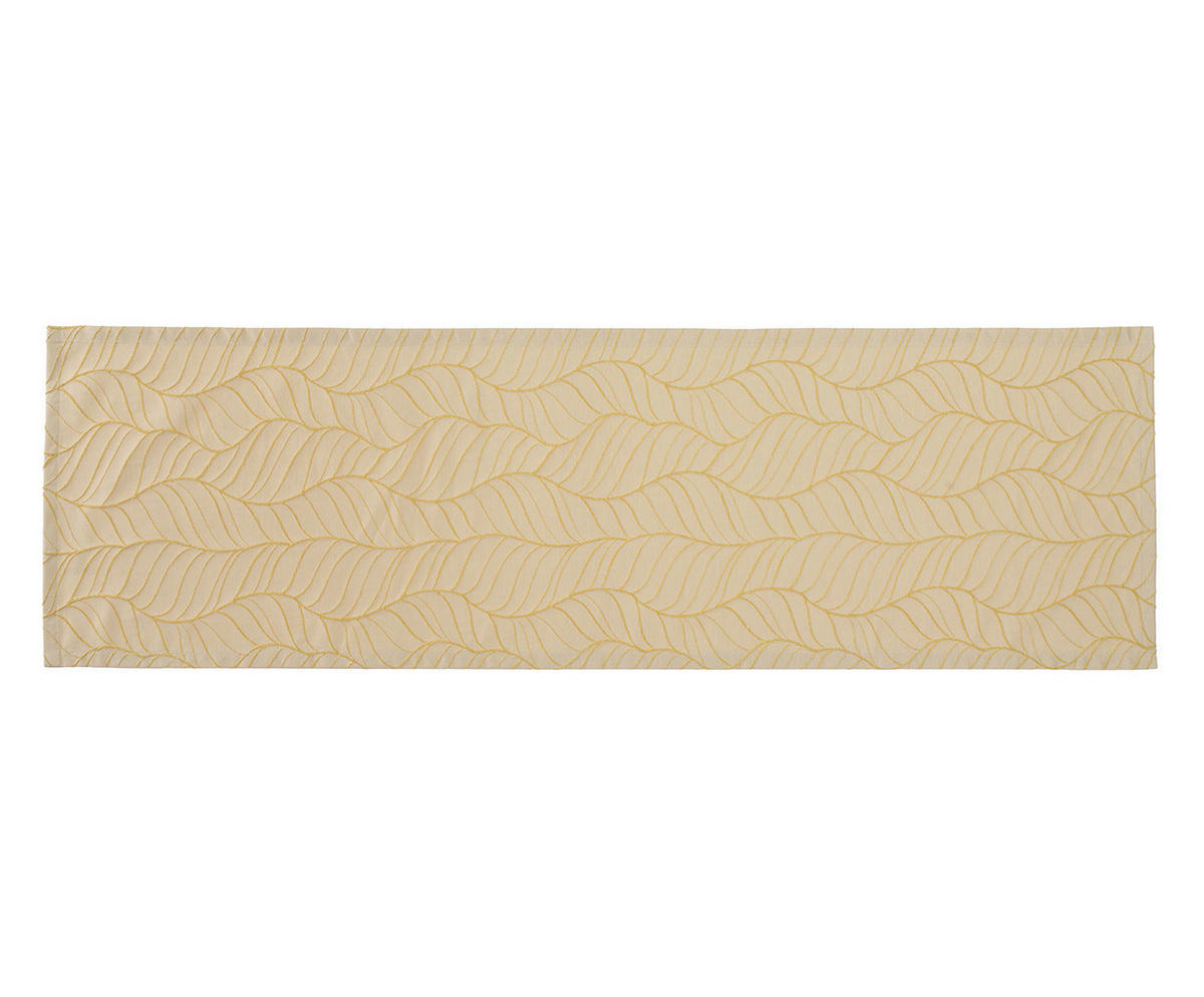 TISCHLÄUFER Milena 40/140 cm  - Gelb/Weiß, Basics, Textil (40/140cm) - Novel