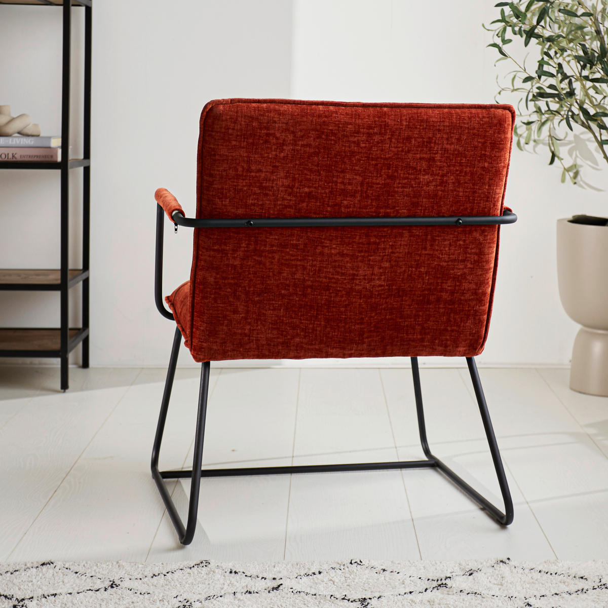 KŘESLO, textil, měděné barvy - měděné barvy/černá, Moderní, kov/textil (65/80/68cm) - MID.YOU