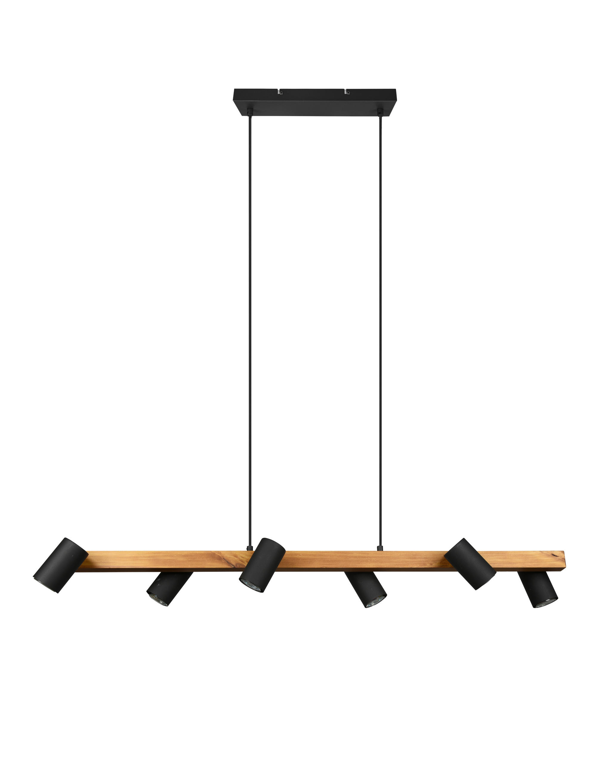 HÄNGELEUCHTE Marley 115/20/150 cm   - Schwarz, Basics, Holz/Metall (115/20/150cm) - Trio Leuchten