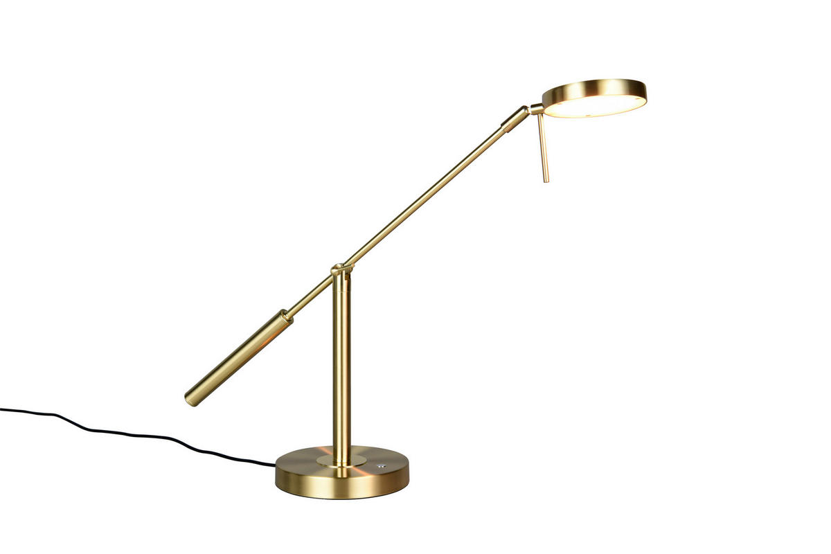 LED-TISCHLEUCHTE Monza 16/52 cm  - Messingfarben/Weiß, MODERN, Kunststoff/Metall (16/52cm) - Trio Leuchten