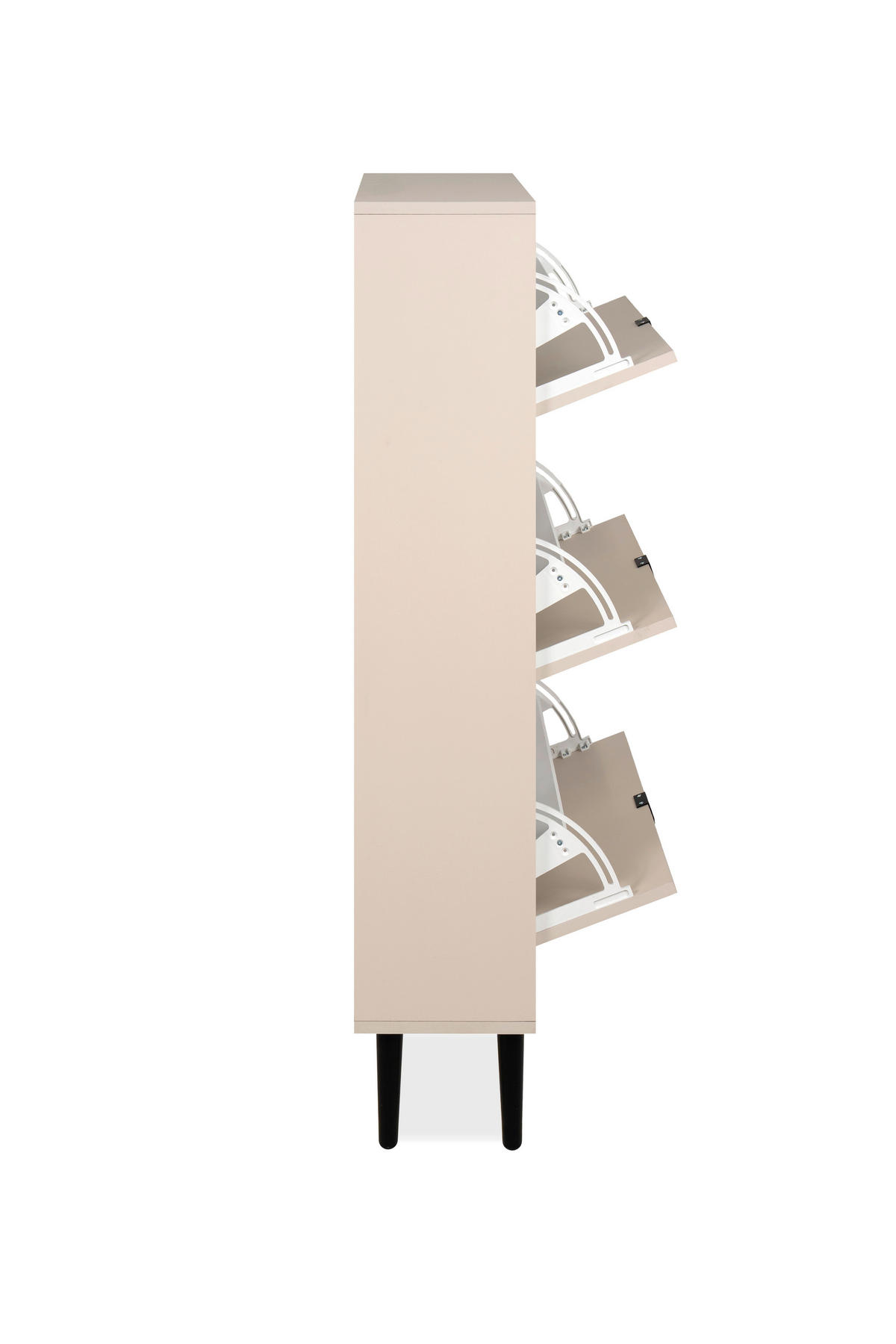 OMARA Z LOPUTAMI ZA ČEVLJE bež - črna/bež, Design, umetna masa/leseni material (70/125/24cm) - MID.YOU