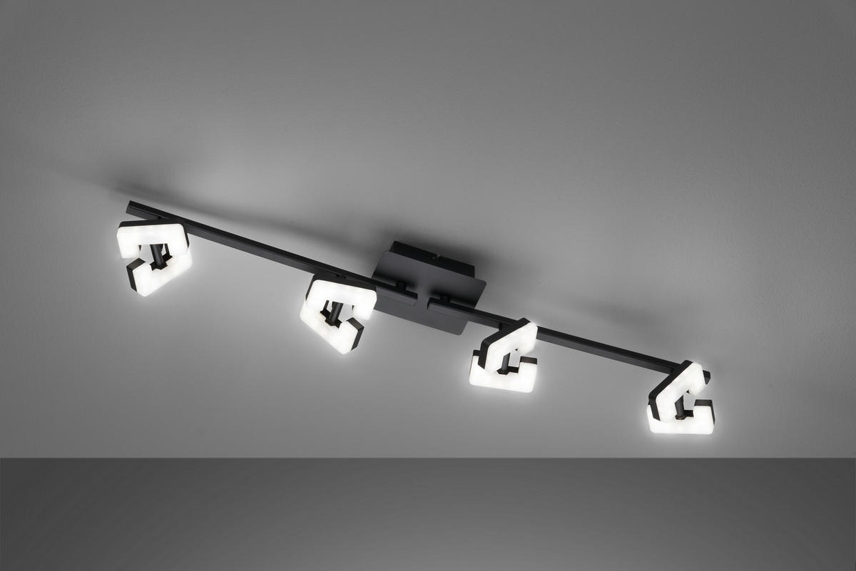 DECKENSTRAHLER Ray 78/9,5/13 cm   - Schwarz, Design, Kunststoff/Metall (78/9,5/13cm) - Fischer & Honsel