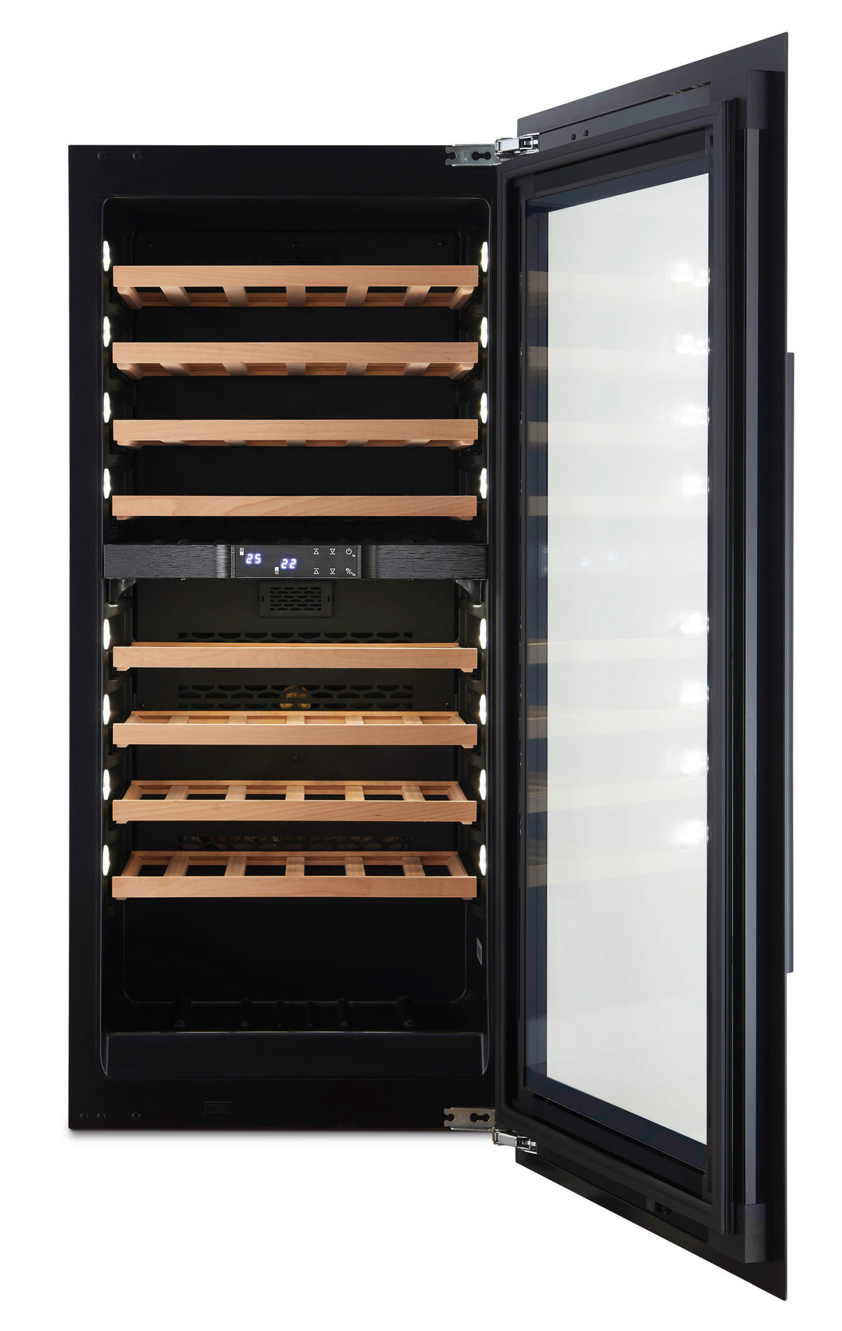 WEINKÜHLSCHRANK 7808,6845  - Schwarz, Basics, Glas/Holz (59.50/57.10/127.10cm) - Trisa Electronics