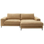ECKSOFA  in Flachgewebe Gelb  253/177 cm  - Gelb/Schwarz, Design, Textil/Metall (253/177cm) - Dieter Knoll