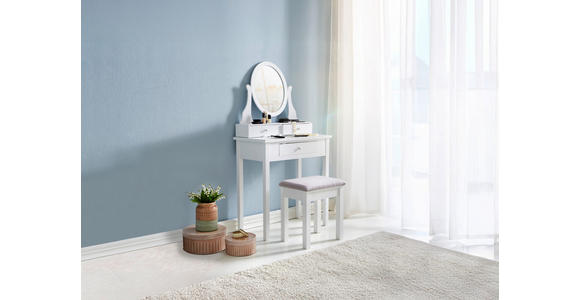 SCHMINKTISCH in Weiß Kiefer  - Weiß, LIFESTYLE, Glas/Holz (70/132/40cm) - Landscape