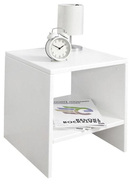 MID.YOU NOČNÍ STOLEK K POSTELI, buk, bílá, 40/40/40 cm