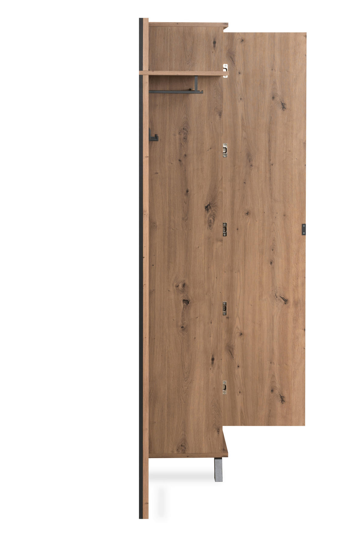 GARDEROBE  in 80/190/37 cm  - Anthrazit, Design, Holzwerkstoff (80/190/37cm) - MID.YOU