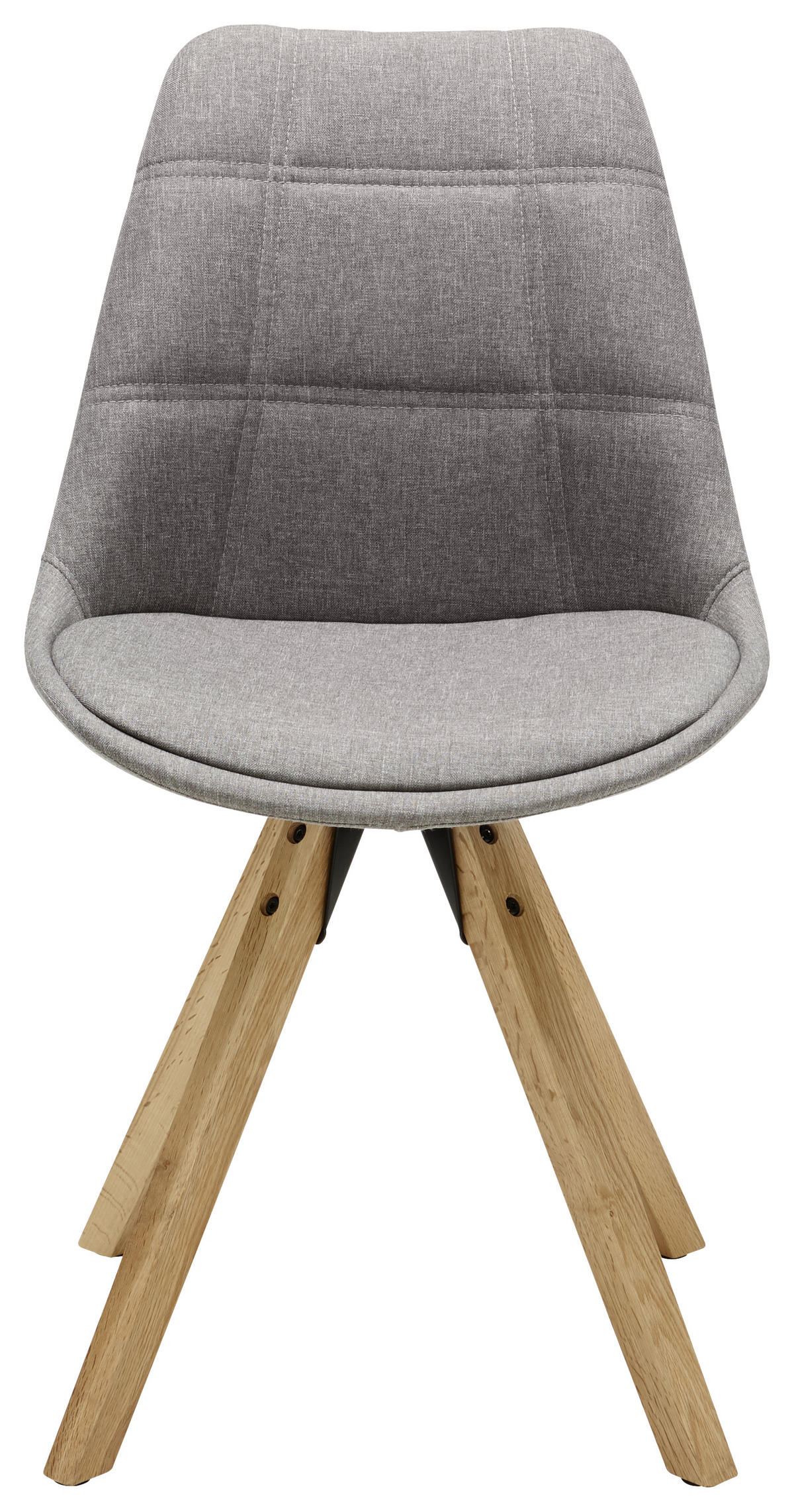 SZÉK textil tölgyfa, világosszürke  - világosszürke/natúr, Design, textil/fa (49/87,5/56cm) - Carryhome