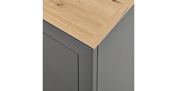 SIDEBOARD Anthrazit, Eiche Artisan Einlegeböden - Anthrazit/Eiche Artisan, LIFESTYLE, Holzwerkstoff/Metall (148,6/89,5/43cm) - Hom`in