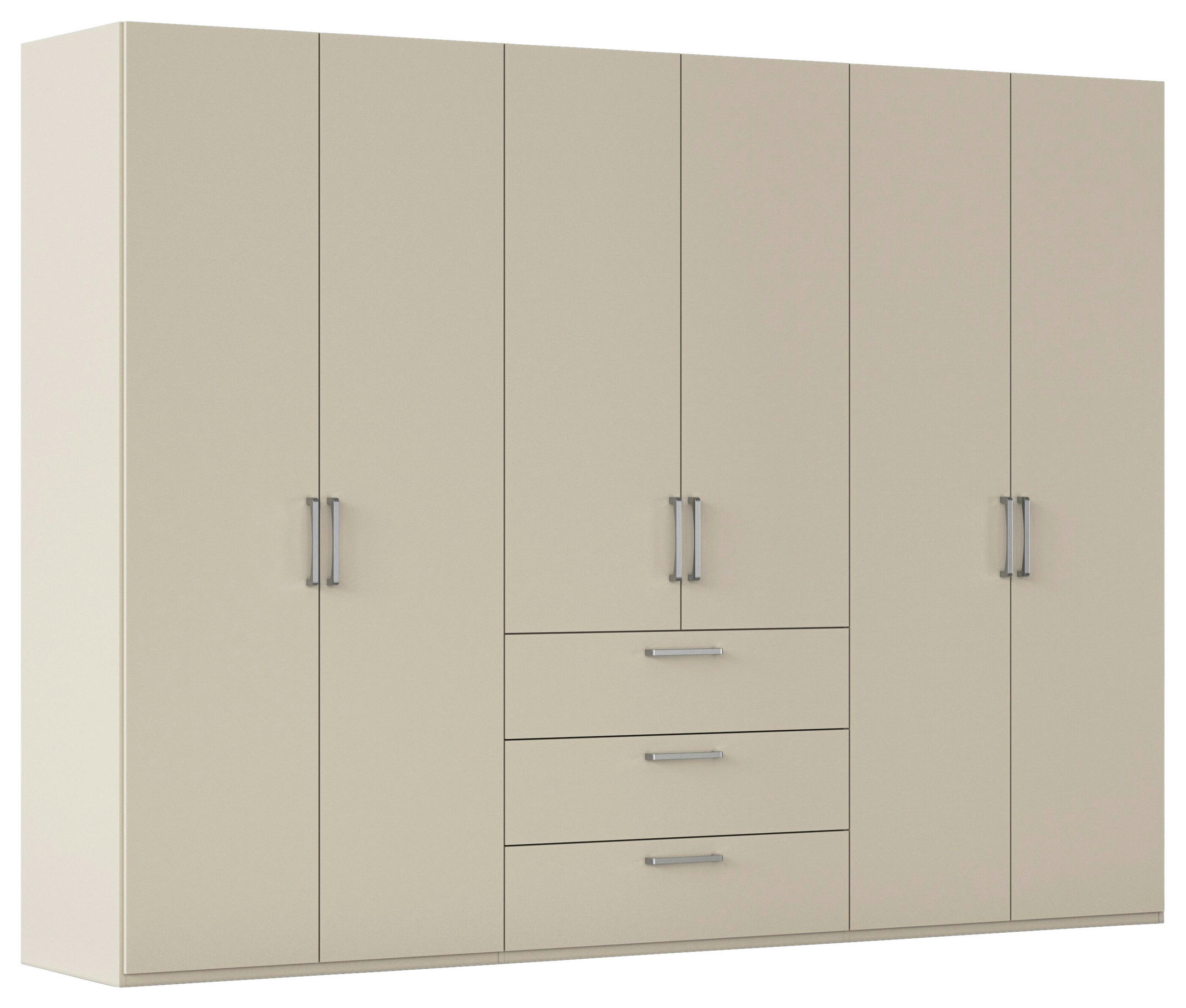 DREHTÜRENSCHRANK 301/235/60 cm,  in Champagner, 6-türig  - Edelstahlfarben/Champagner, Basics, Holzwerkstoff/Metall (301/235/60cm) - Novel