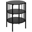 BEISTELLTISCH 43,8/43,8/60 cm Schwarz rund  - Schwarz, Trend, Holzwerkstoff/Metall (43,8/43,8/60cm) - Xora