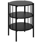 BEISTELLTISCH 43,8/43,8/60 cm Schwarz rund  - Schwarz, Trend, Holzwerkstoff/Metall (43,8/43,8/60cm) - Xora