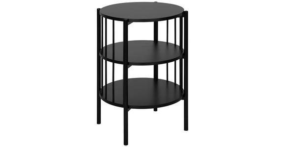 BEISTELLTISCH 43,8/43,8/60 cm Schwarz rund  - Schwarz, Trend, Holzwerkstoff/Metall (43,8/43,8/60cm) - Xora