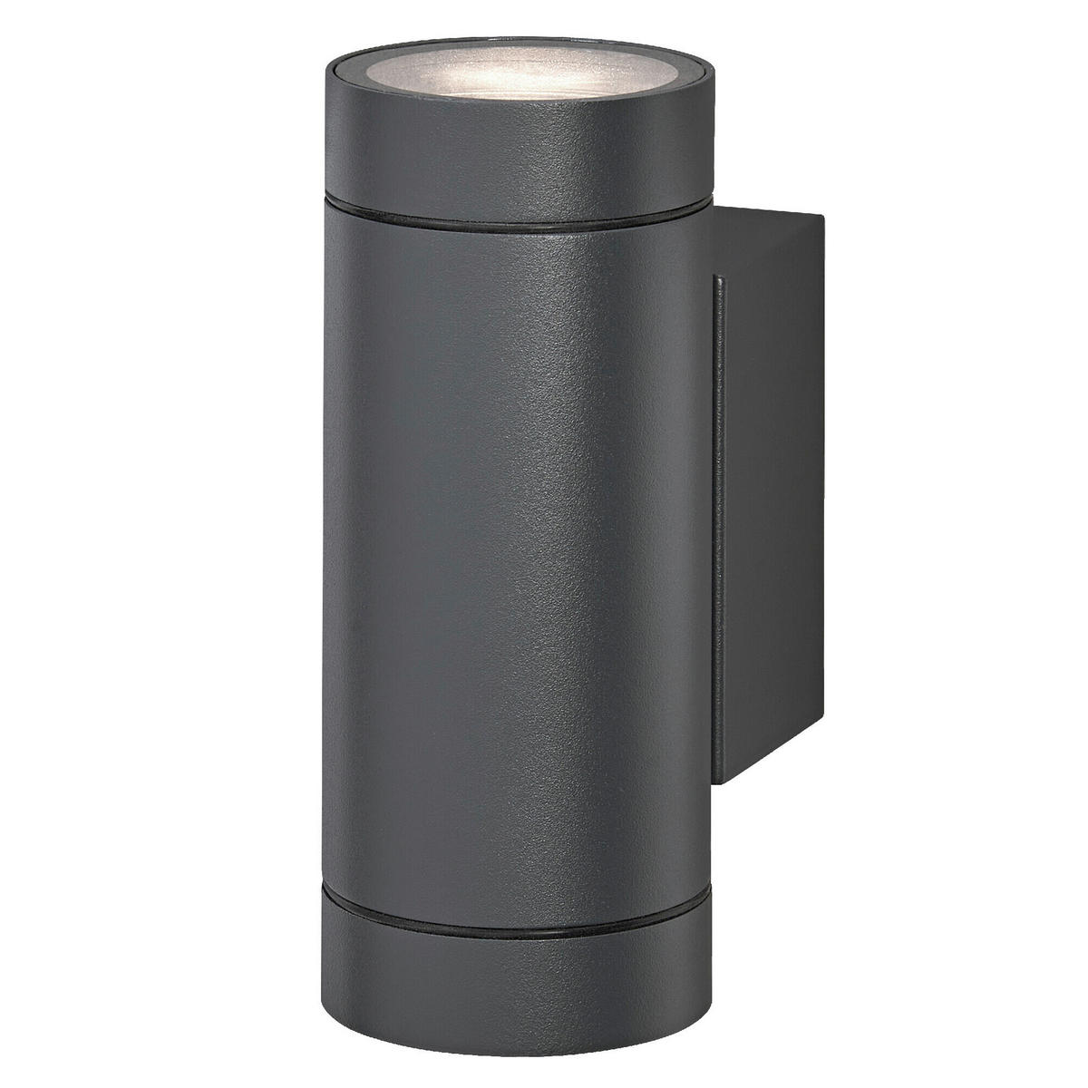 AUßENLEUCHTE 6,5/10/15,8 cm   - Dunkelgrau, Basics, Glas/Metall (6,5/10/15,8cm) - Osram