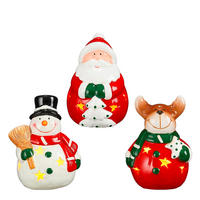 VÁNOČNÍ FIGURKA - vícebarevná, Basics, keramika (8/8/12.5cm)