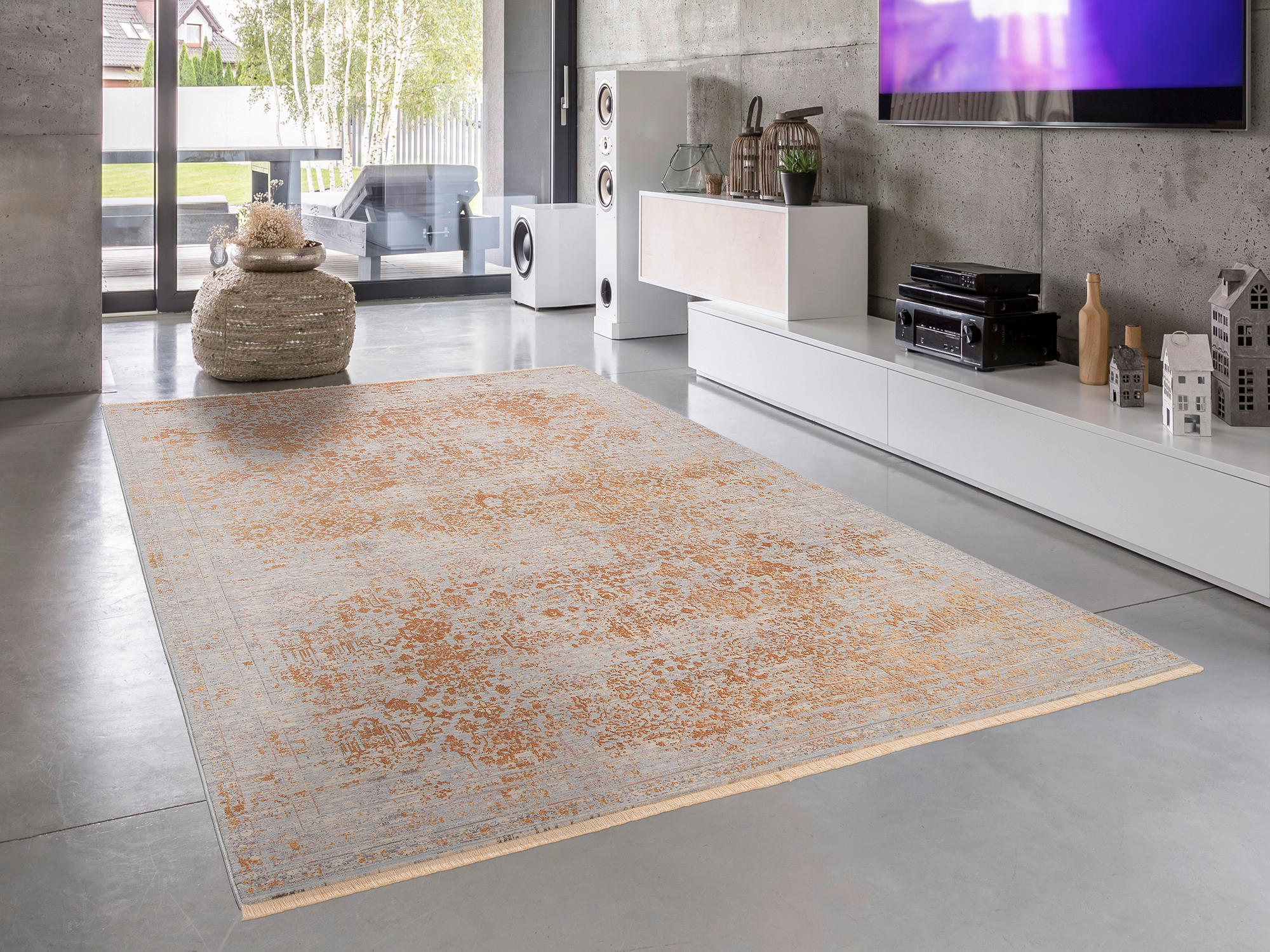 WEBTEPPICH 65/130 cm Tinto Grande Creme, Goldfarben  - Goldfarben/Creme, Design, Textil (65/130cm) - Dieter Knoll