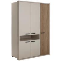 DREHTÜRENSCHRANK  in Kaschmir  - Kaschmir/Anthrazit, KONVENTIONELL, Holzwerkstoff/Metall (147/217/63cm) - Xora