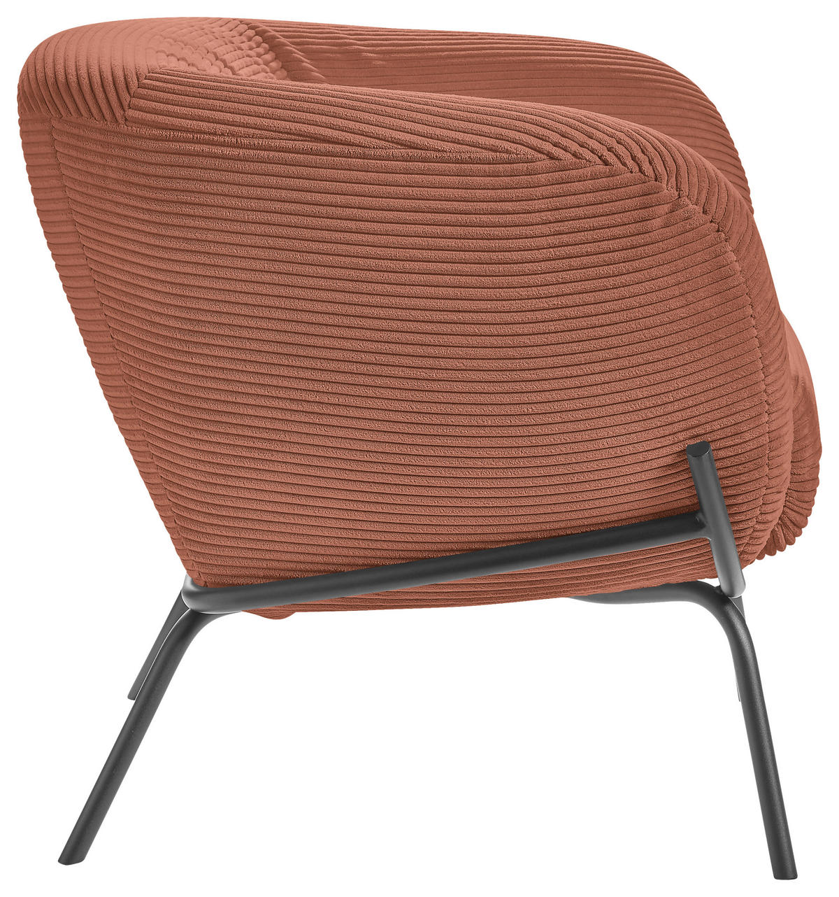 COCKTAILSESSEL Cord Rostfarben  - Rostfarben, Design, Textil (79/71/74cm) - Lomoco