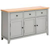SIDEBOARD  in 139/83/42 cm  - Silberfarben/Naturfarben, LIFESTYLE, Holz/Holzwerkstoff (139/83/42cm) - MID.YOU