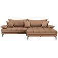 ECKSOFA in Webstoff Rostfarben  - Rostfarben/Schwarz, MODERN, Textil/Metall (297/173cm) - Carryhome