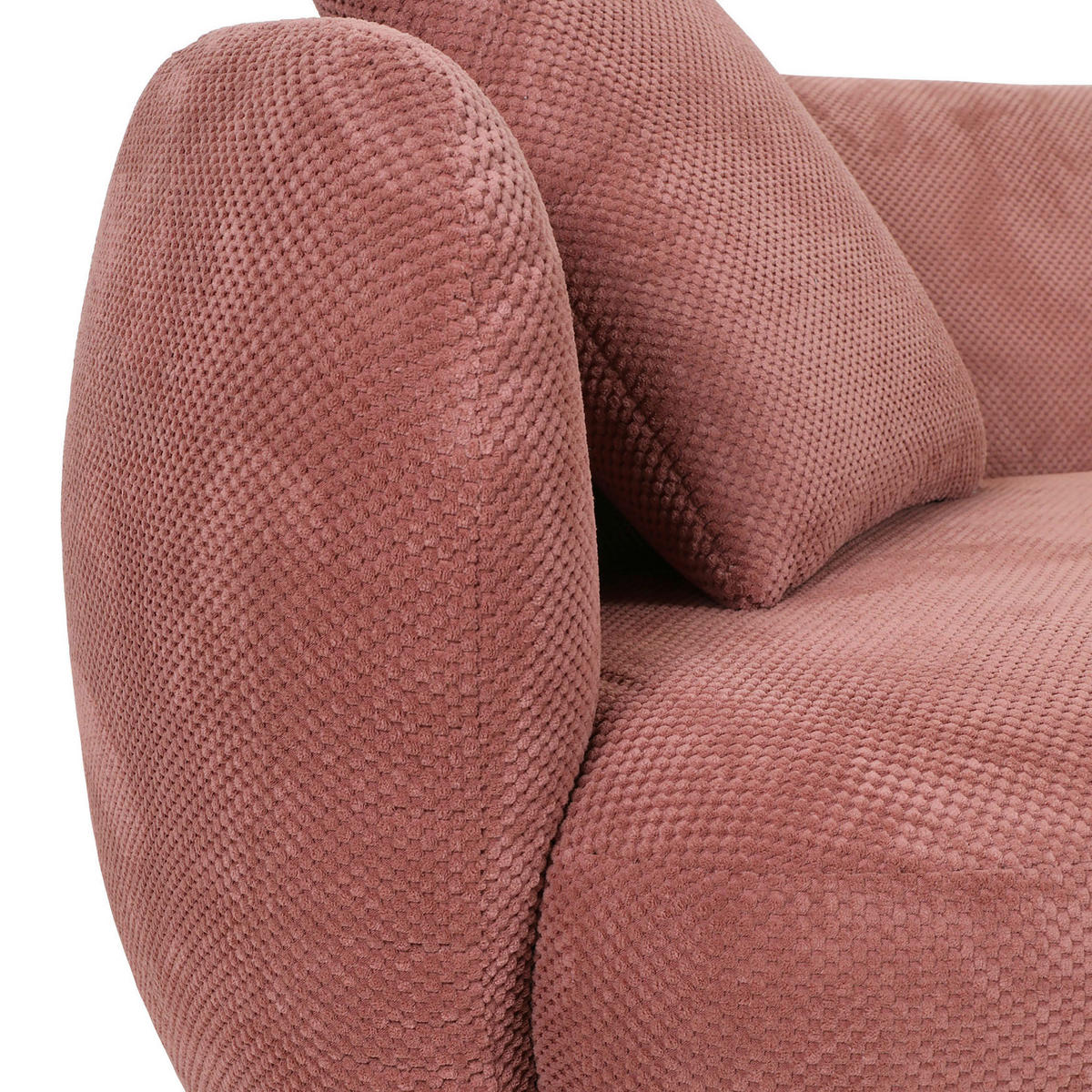 BIGSOFA Flachgewebe Rostfarben  - Rostfarben/Schwarz, KONVENTIONELL, Kunststoff/Textil (228/73/103cm) - Ambia Home