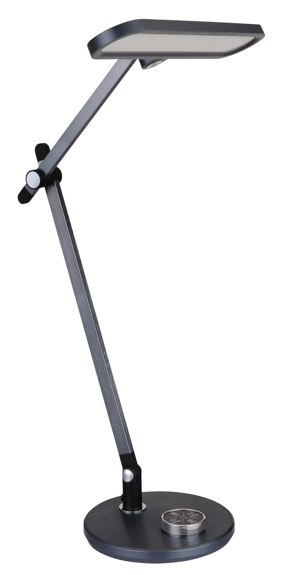 LED-SCHREIBTISCHLEUCHTE 57,5/37/53 cm   - Dunkelgrau/Opal, Design, Kunststoff/Metall (57,5/37/53cm) - Globo