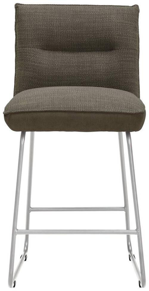 TRESENSTUHL Flachgewebe Braun, Edelstahlfarben Stahl Stoffauswahl, Typenauswahl, Gestellauswahl  - Edelstahlfarben/Braun, Design, Textil/Metall (48/92/54cm) - Dieter Knoll