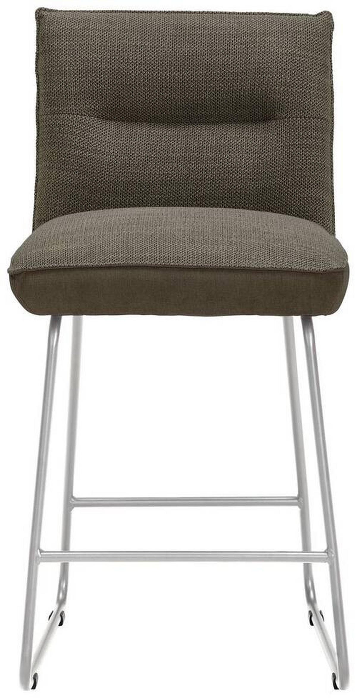TRESENSTUHL in Metall, Textil Braun, Edelstahlfarben  - Edelstahlfarben/Braun, Design, Textil/Metall (48/92/54cm) - Dieter Knoll
