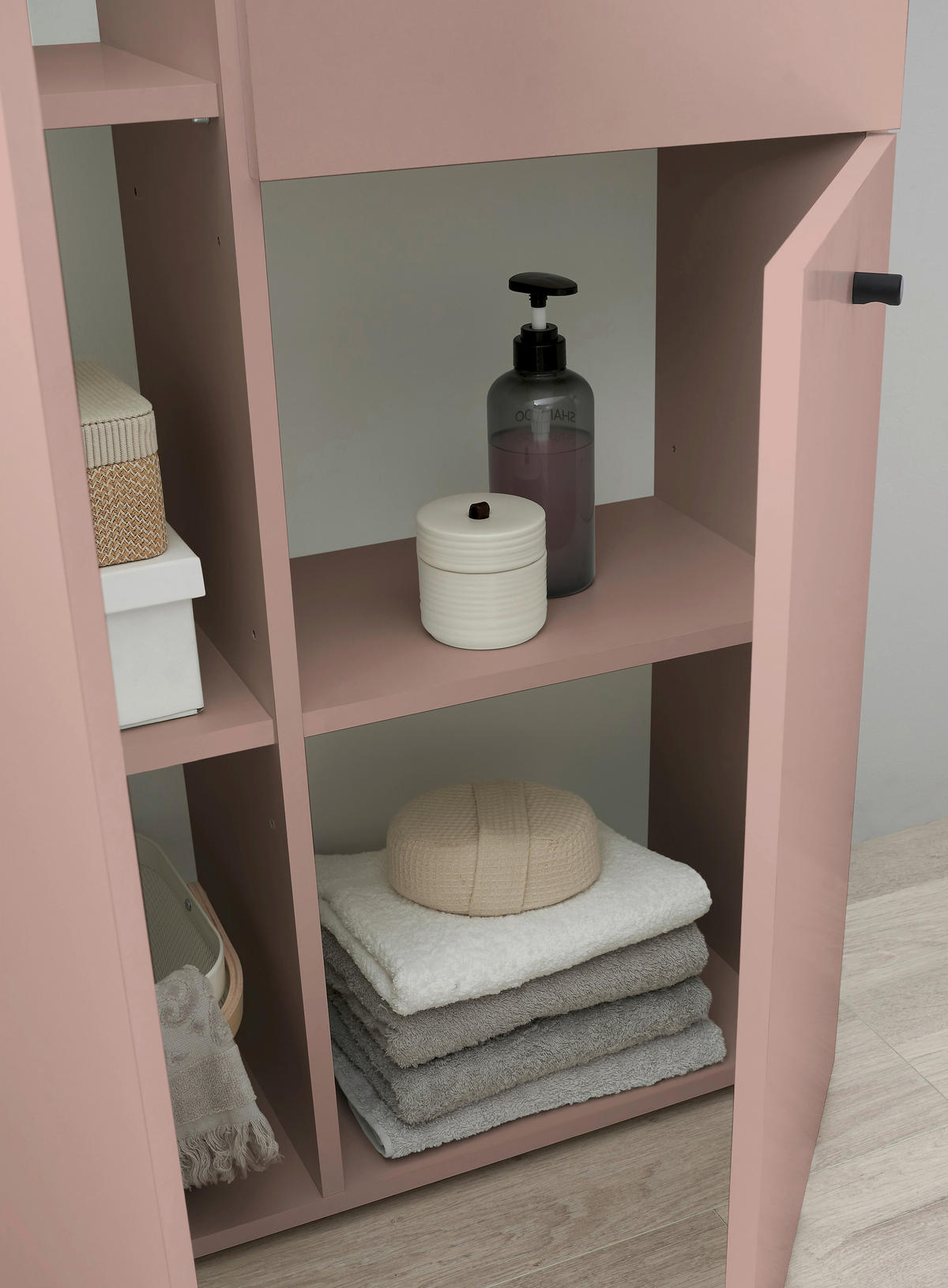 MIDISCHRANK 80/110/30 cm  - Schwarz/Rosa, MODERN, Holzwerkstoff/Kunststoff (80/110/30cm) - MID.YOU