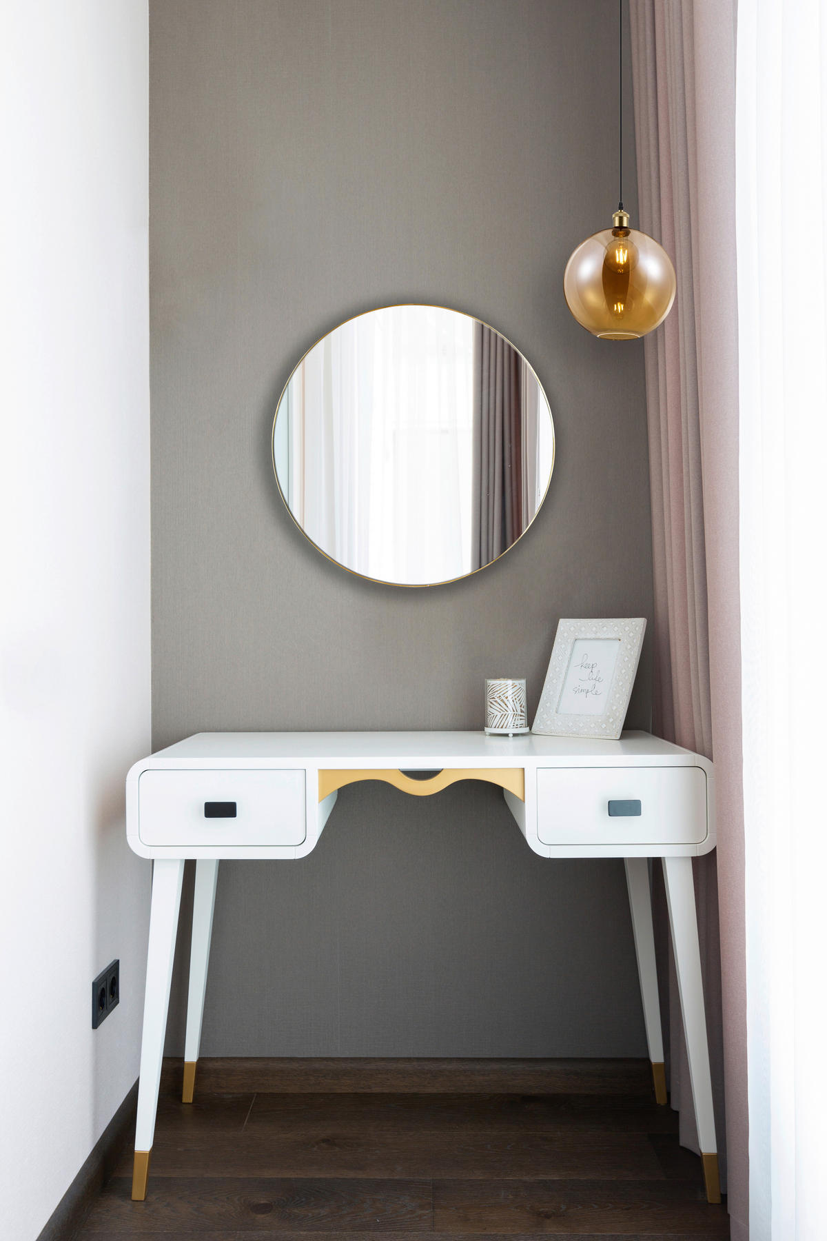 WANDSPIEGEL Goldfarben  - Goldfarben, Trend, Glas/Metall (50/50/0,5cm) - Boxxx