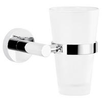 MUNDSPÜLBECHER EXXCELLENT  - Chromfarben/Weiß, Basics, Glas/Metall (13/12/10cm) - Tesa
