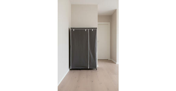 STOFFSCHRANK 110/178/46 cm  in Grau  - Grau, Basics, Kunststoff/Textil (110/178/46cm) - Carryhome