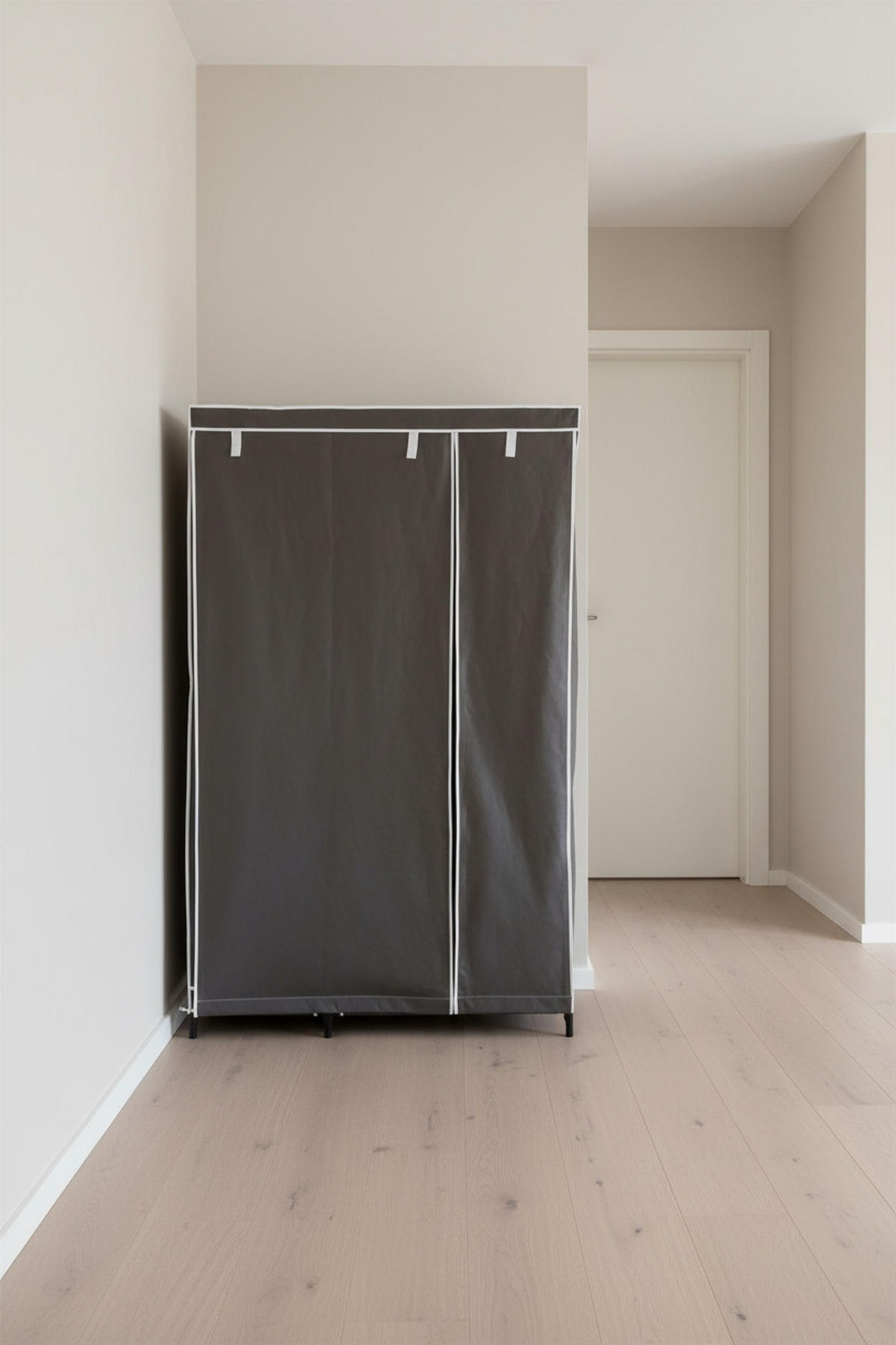 STOFFSCHRANK 110/178/46 cm  in Grau  - Grau, Basics, Kunststoff/Textil (110/178/46cm) - Carryhome