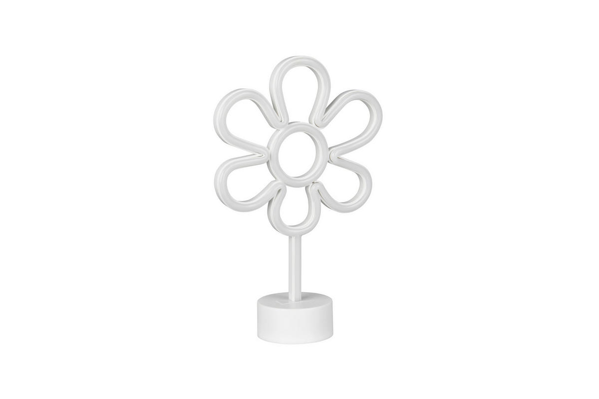 LED-TISCHLEUCHTE Rose 21/31/8,5 cm  - Weiß, LIFESTYLE, Kunststoff (21/31/8,5cm)